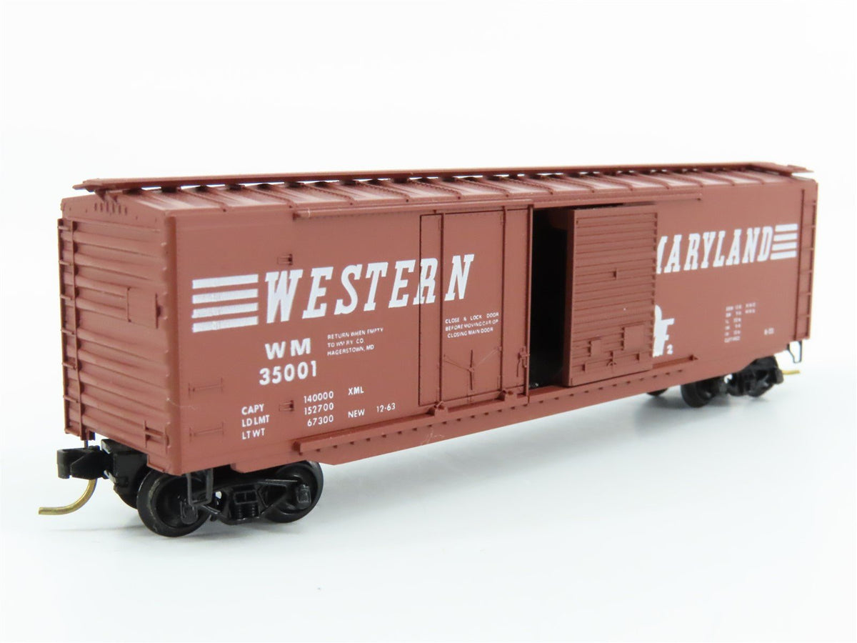 N Kadee Micro-Trains MTL 33451 WM Western Maryland 50&#39; Box Car #35001 Blue Label