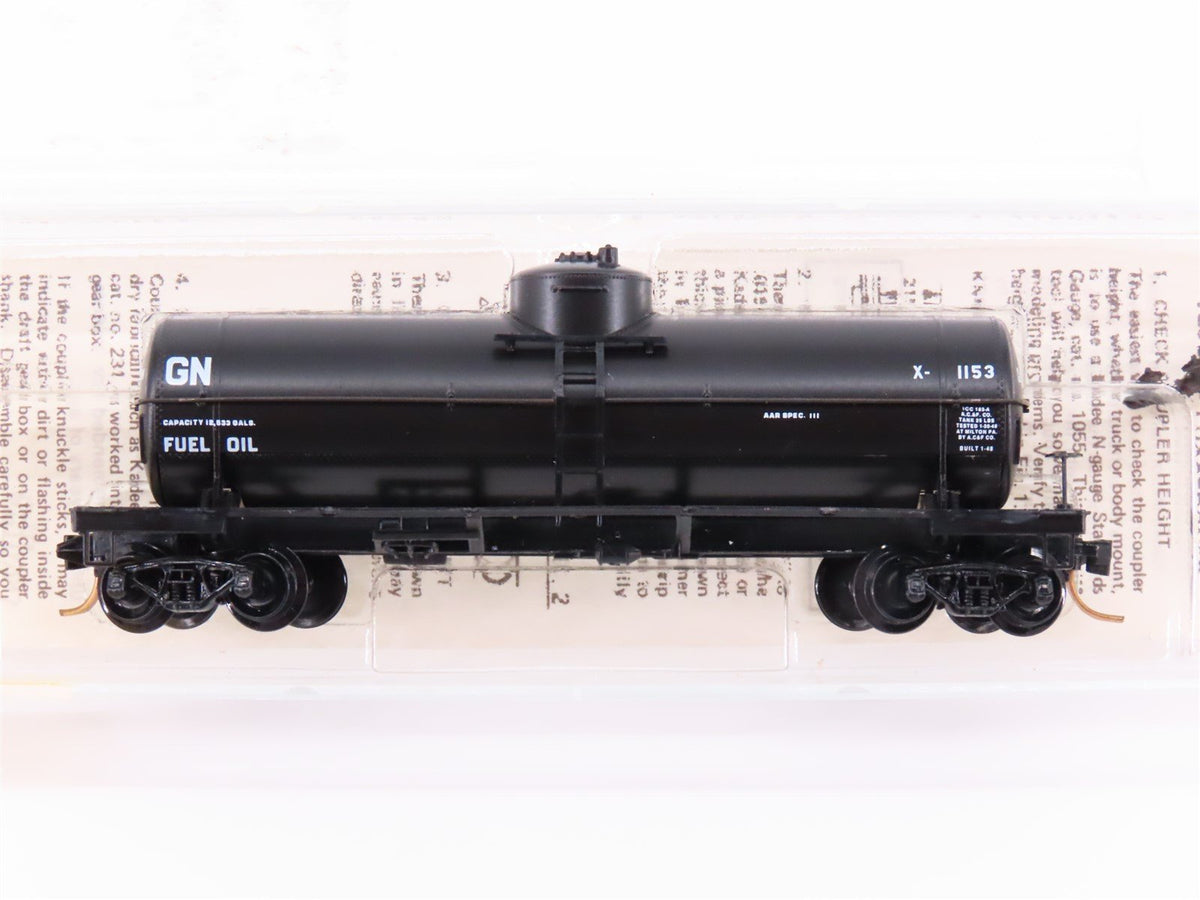 N Kadee Micro-Trains MTL 65240 GN Great Northern Single Dome Tank Car #X-1153