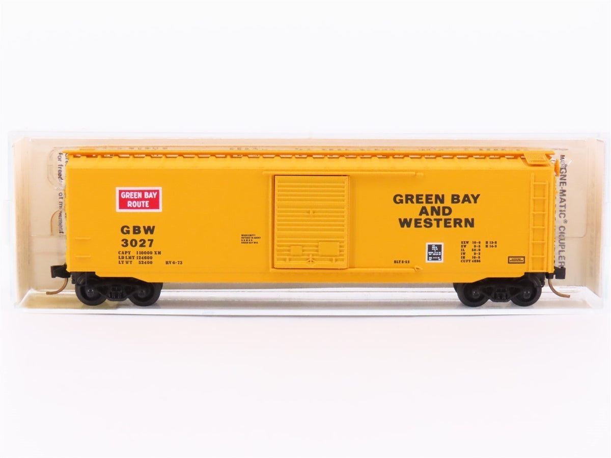 N Scale Kadee Micro-Trains MTL 31130 GBW Green Bay Route 50&#39; Box Car #3027