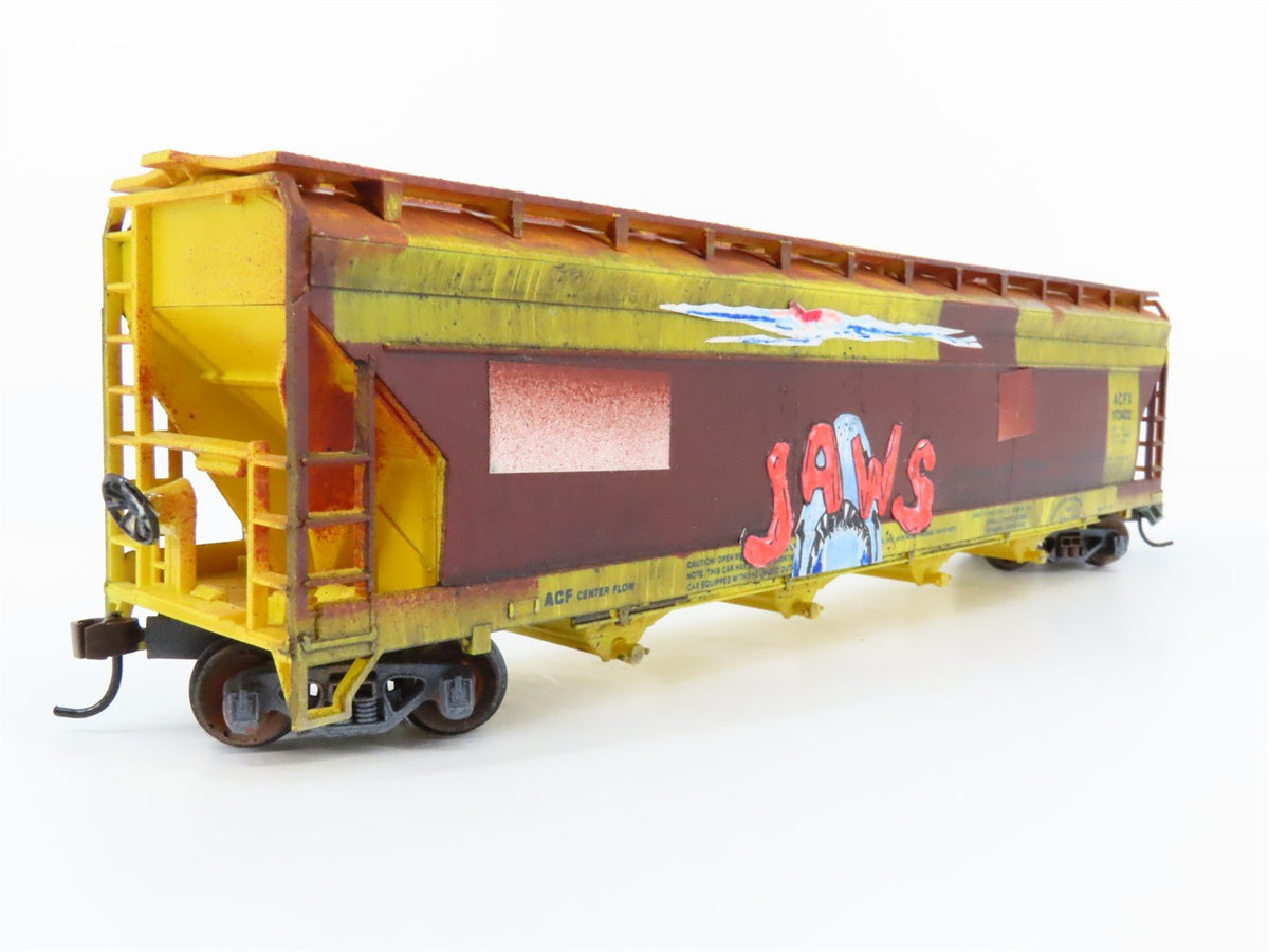 HO Scale TYCO ACFX 4-Bay Covered Hopper #173402 - Custom, Weathered &amp; Graffiti