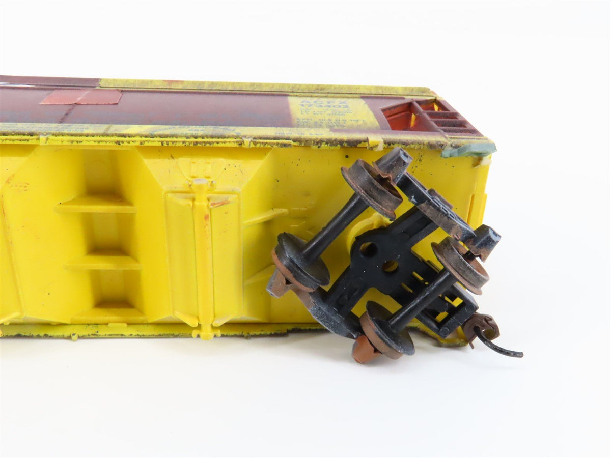 HO Scale TYCO ACFX 4-Bay Covered Hopper #173402 - Custom, Weathered &amp; Graffiti