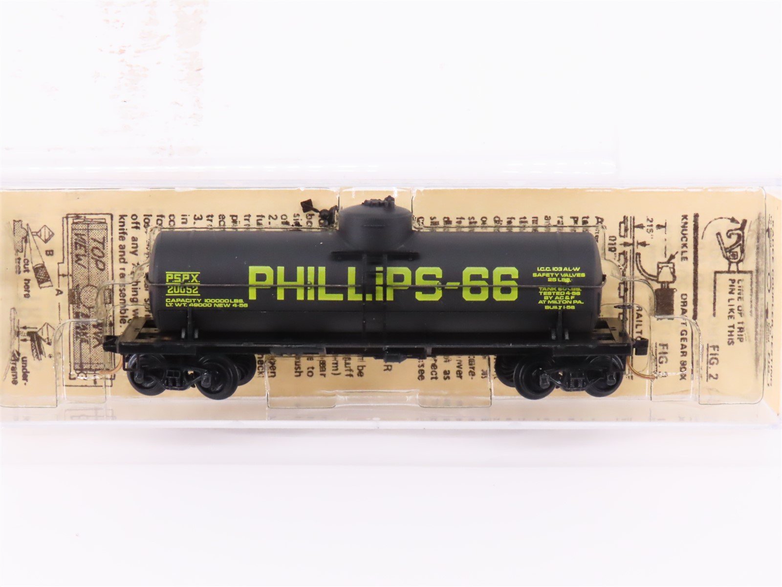 N Kadee Micro-Trains MTL 65130 PSPX Phillips-66 39' Single Dome Tank Car #20052