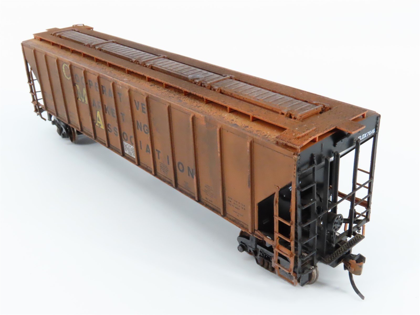 HO Proto 2000 TLDX Co-op Marketing 3-Bay Covered Hopper #7646 - Pro-Custom