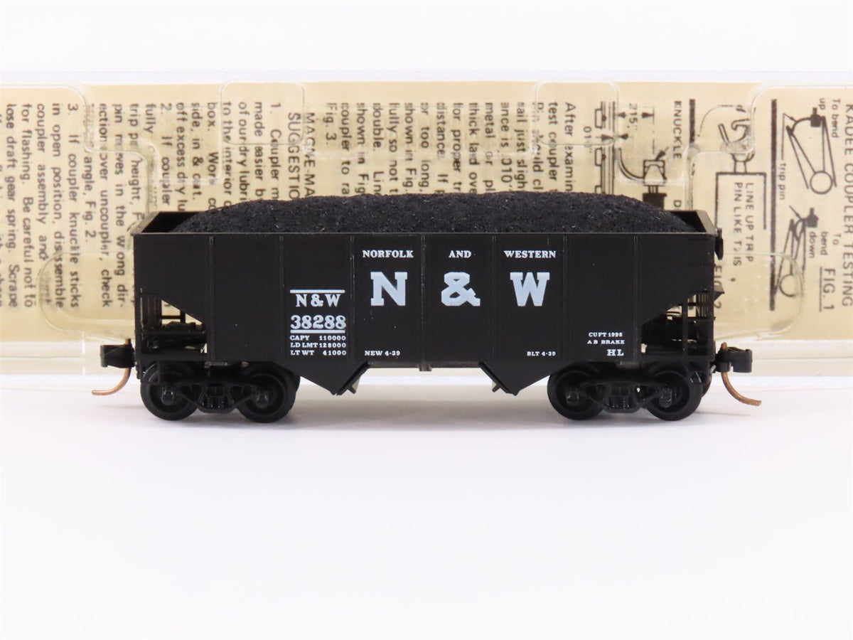 N Scale Kadee Micro-Trains MTL 56040 N&amp;W Norfolk &amp; Western 2-Bay Hopper #38288