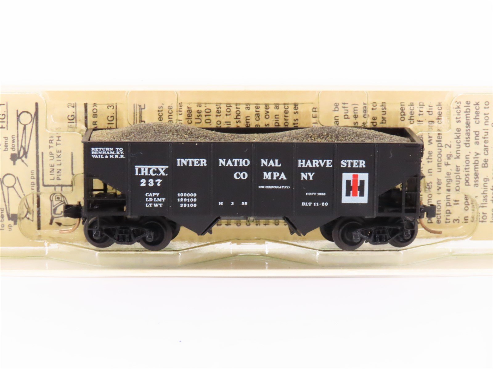 N Kadee Micro-Trains MTL 56030 IHCX International Harvester 2-Bay Hopper #237