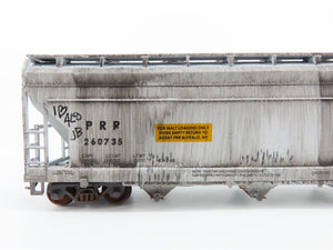 HO Athearn PRR Pennsylvania 4-Bay Covered Hopper #260735 - Weathered & Graffiti