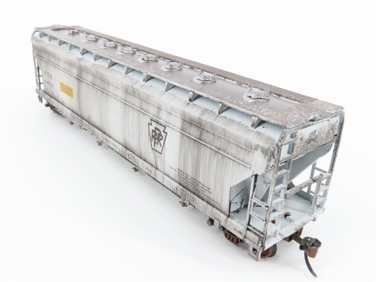 HO Athearn PRR Pennsylvania 4-Bay Covered Hopper #260735 - Weathered &amp; Graffiti