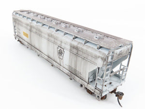 HO Athearn PRR Pennsylvania 4-Bay Covered Hopper #260735 - Weathered & Graffiti