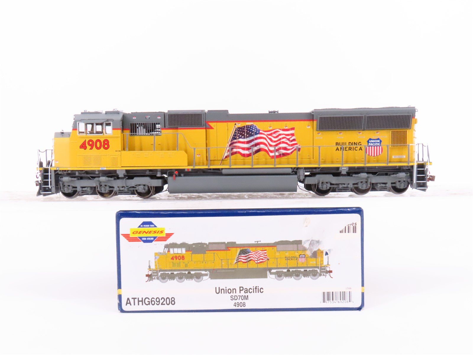 HO Scale Athearn Genesis ATHG69208 UP Union Pacific SD70M Diesel #4908 w/ DCC