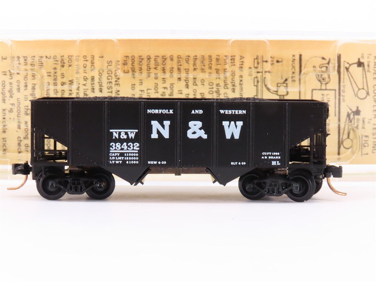 N Scale Kadee Micro-Trains MTL 56042 N&amp;W Norfolk &amp; Western 2-Bay Hopper #38432