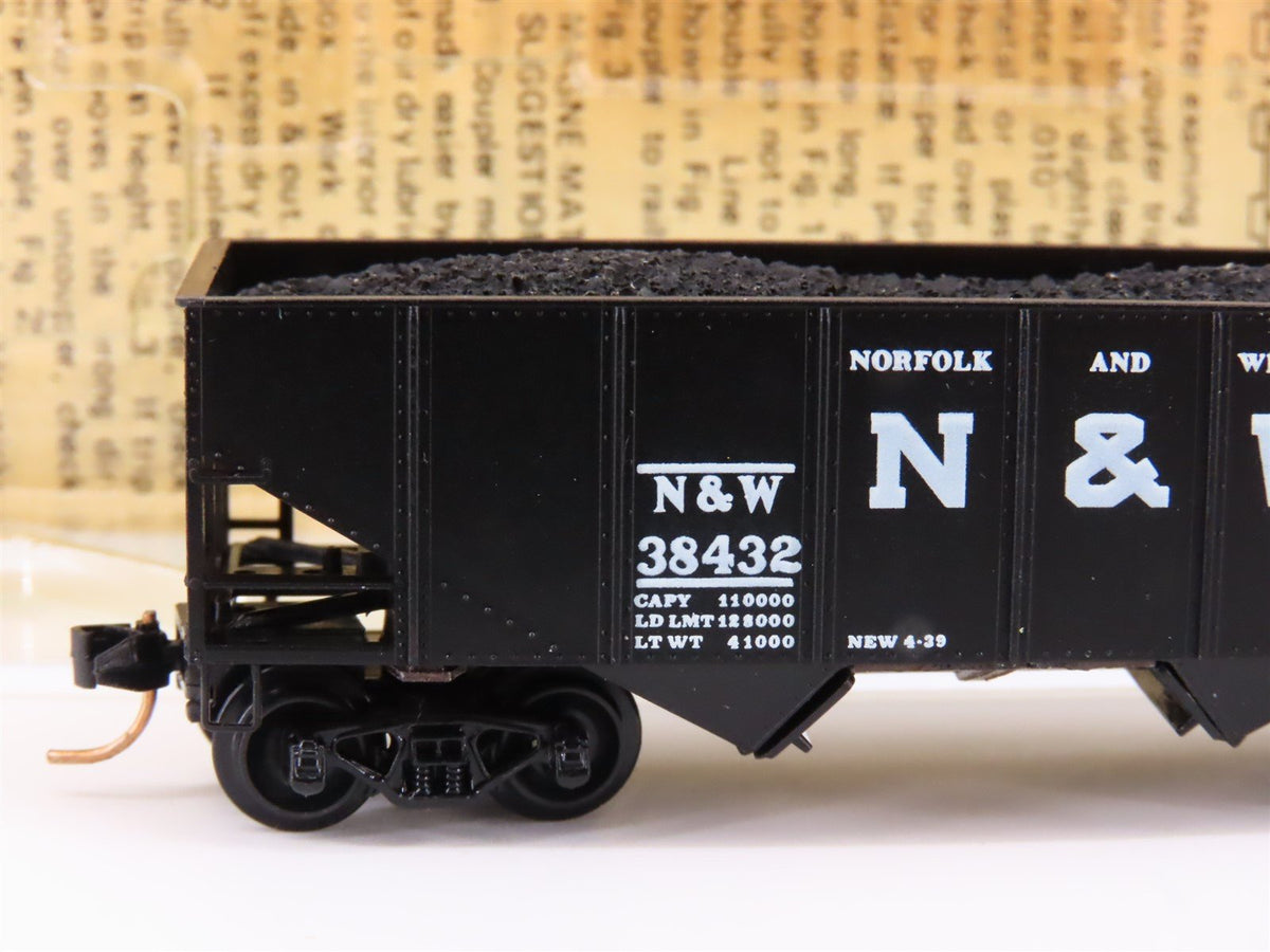 N Scale Kadee Micro-Trains MTL 56042 N&amp;W Norfolk &amp; Western 2-Bay Hopper #38432