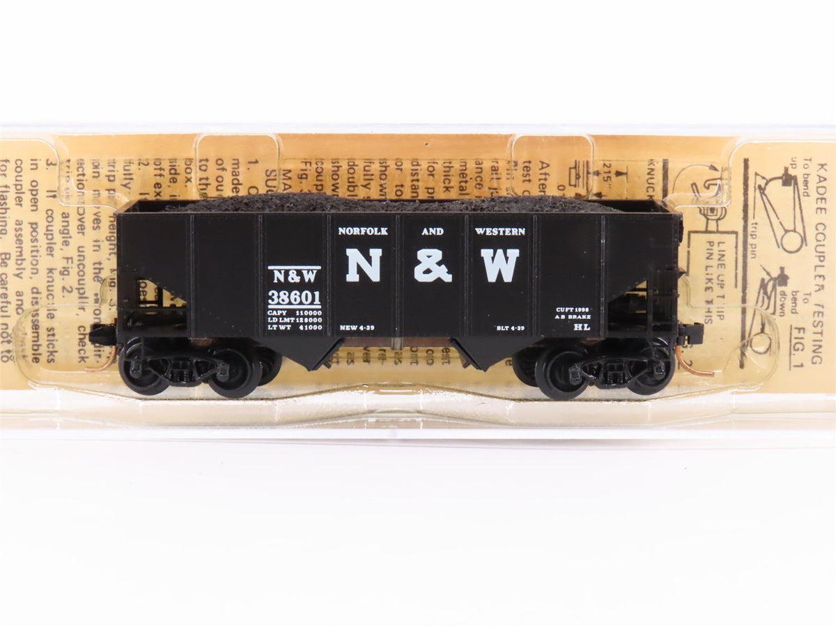 N Scale Kadee Micro-Trains MTL 56042 N&amp;W Norfolk &amp; Western 2-Bay Hopper #38601