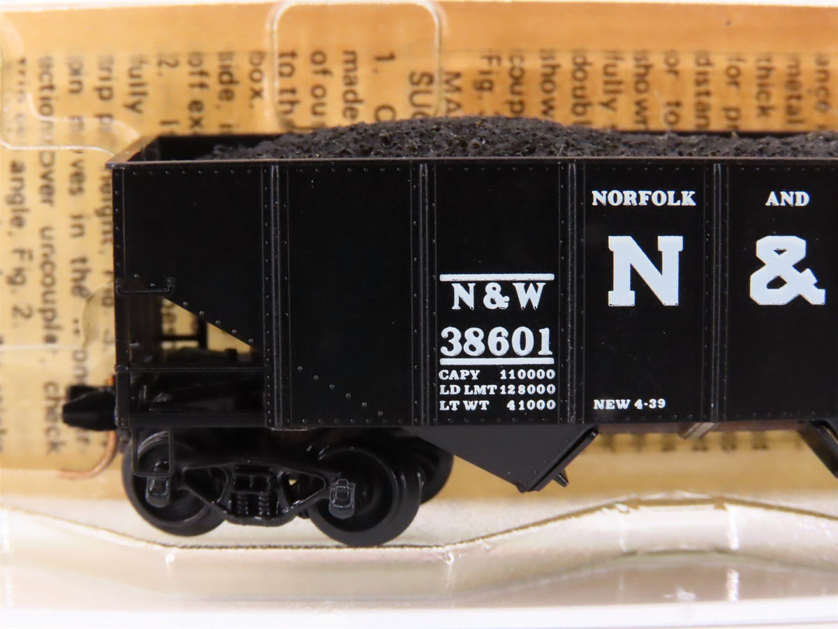 N Scale Kadee Micro-Trains MTL 56042 N&amp;W Norfolk &amp; Western 2-Bay Hopper #38601