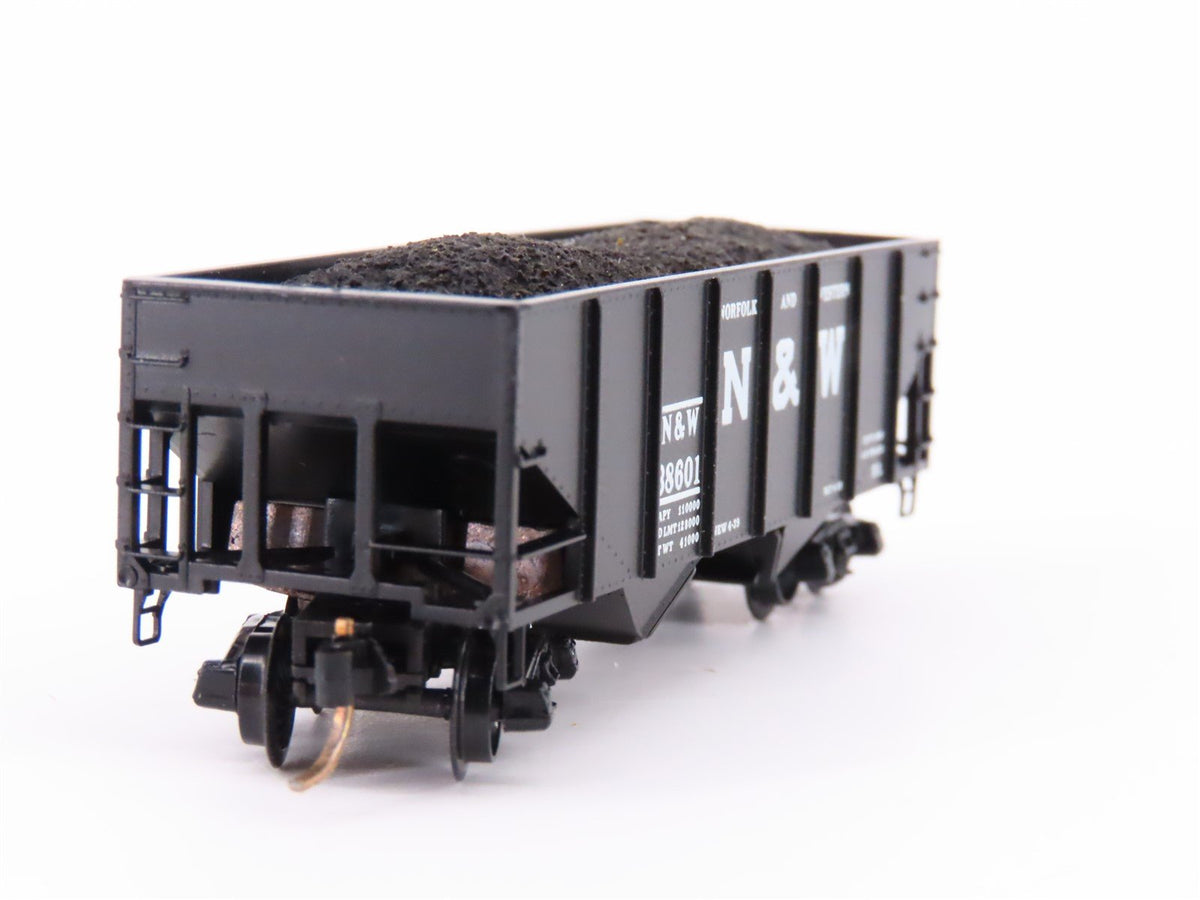 N Scale Kadee Micro-Trains MTL 56042 N&amp;W Norfolk &amp; Western 2-Bay Hopper #38601