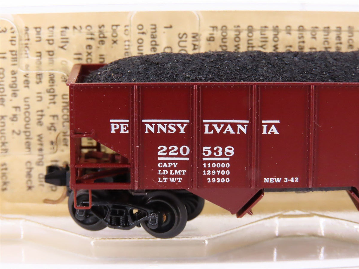 N Scale Kadee Micro-Trains MTL 56062 PRR Pennsylvania 2-Bay Hopper #220538