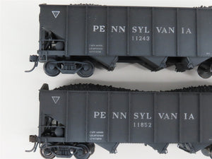 HO Broadway Limited BLI 811 PRR H2a 3-Bay Hoppers 6-Pack w/ Load - Weathered