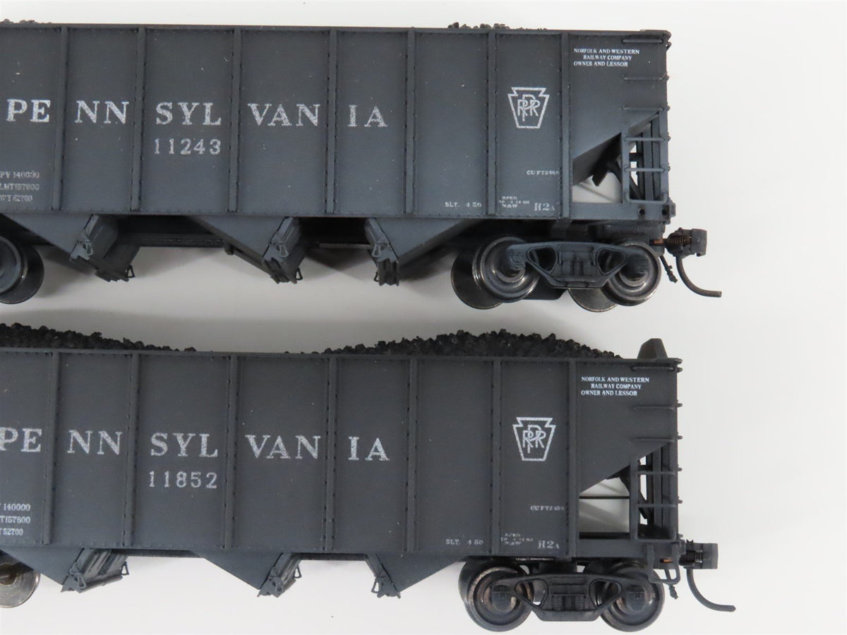 HO Broadway Limited BLI 811 PRR H2a 3-Bay Hoppers 6-Pack w/ Load - Weathered