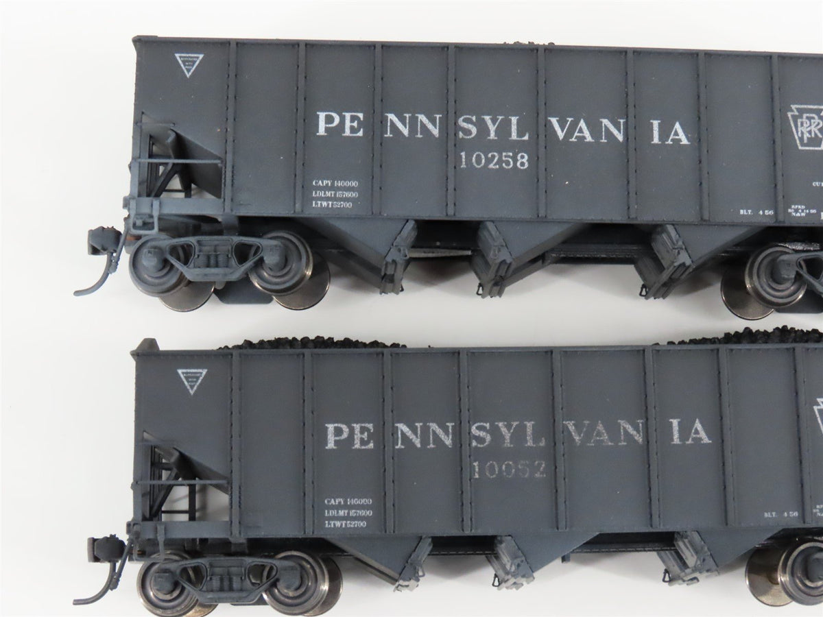 HO Broadway Limited BLI 811 PRR H2a 3-Bay Hoppers 6-Pack w/ Load - Weathered