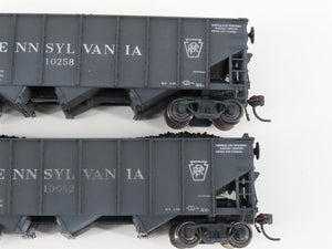 HO Broadway Limited BLI 811 PRR H2a 3-Bay Hoppers 6-Pack w/ Load - Weathered