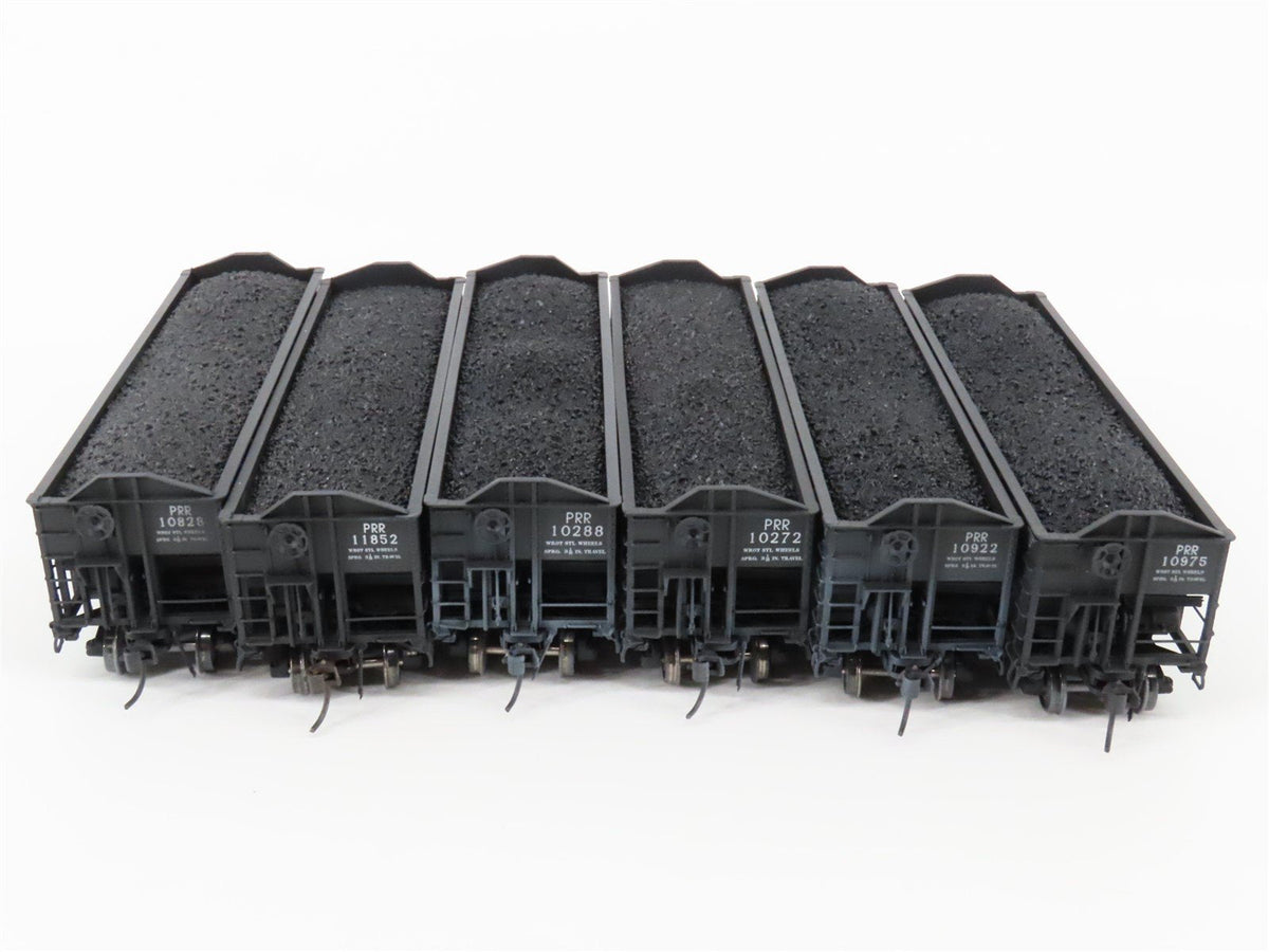 HO Broadway Limited BLI 811 PRR H2a 3-Bay Hoppers 6-Pack w/ Load - Weathered