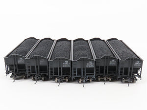 HO Broadway Limited BLI 811 PRR H2a 3-Bay Hoppers 6-Pack w/ Load - Weathered