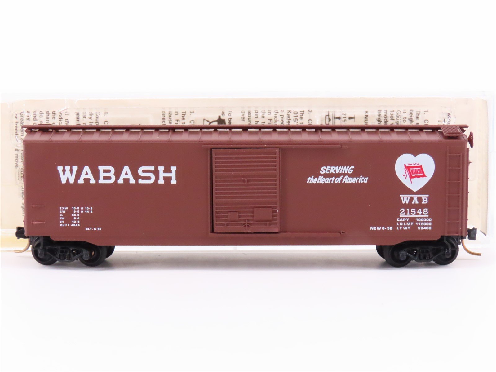 N Scale Kadee Micro-Trains MTL 31150 WAB Wabash "Heart" 50' Box Car #21548