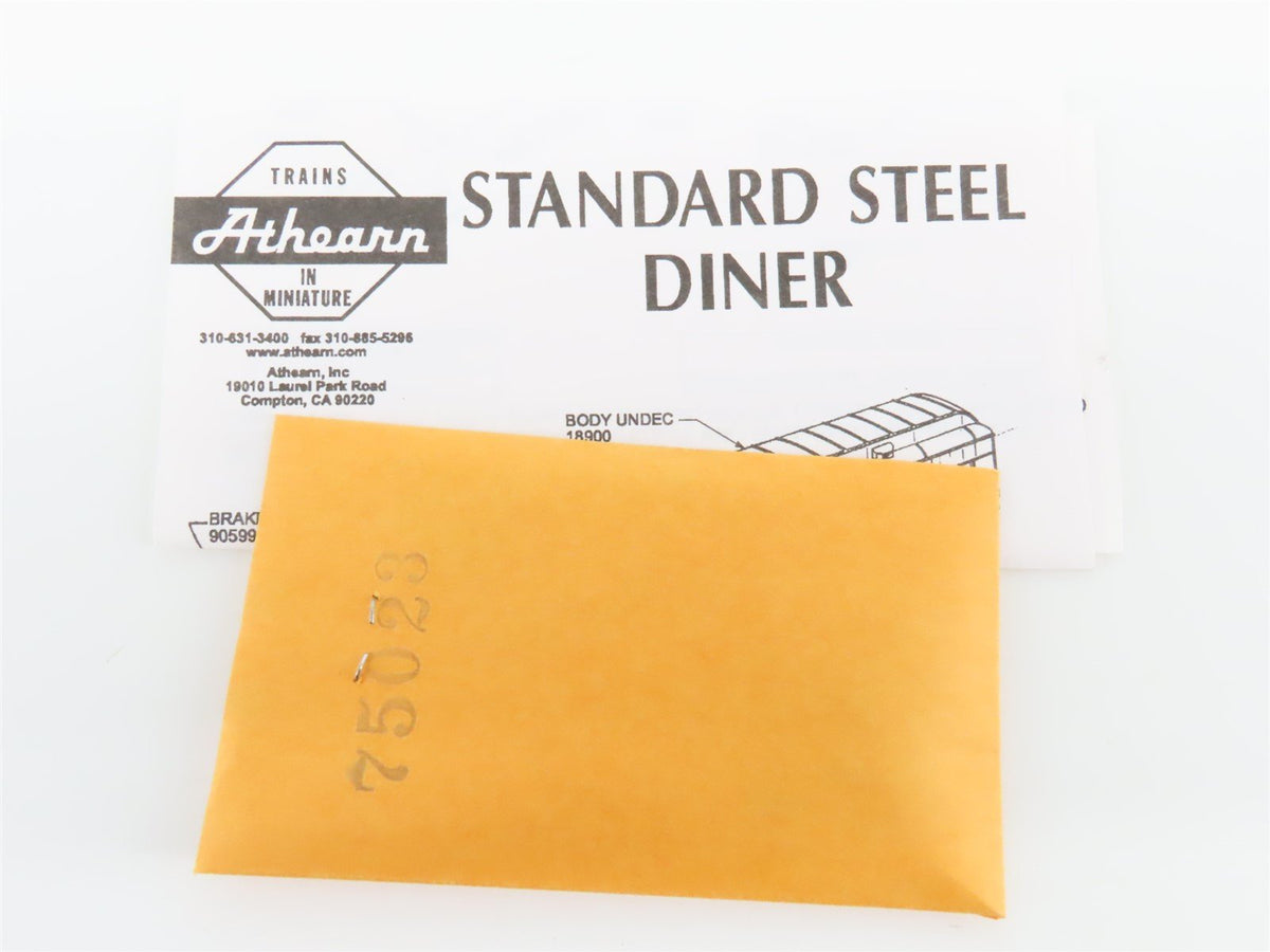 HO Scale Athearn Kit #1890 Undecorated Standard Steel Diner Passenger Car