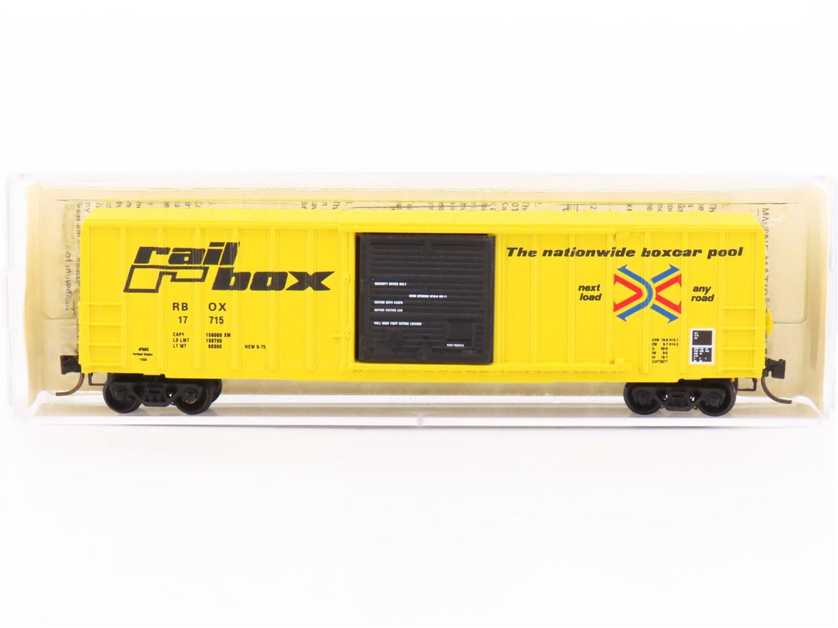 N Scale Kadee Micro-Trains MTL 25012 RBOX Railbox 50&#39; Rib Side Box Car #17715