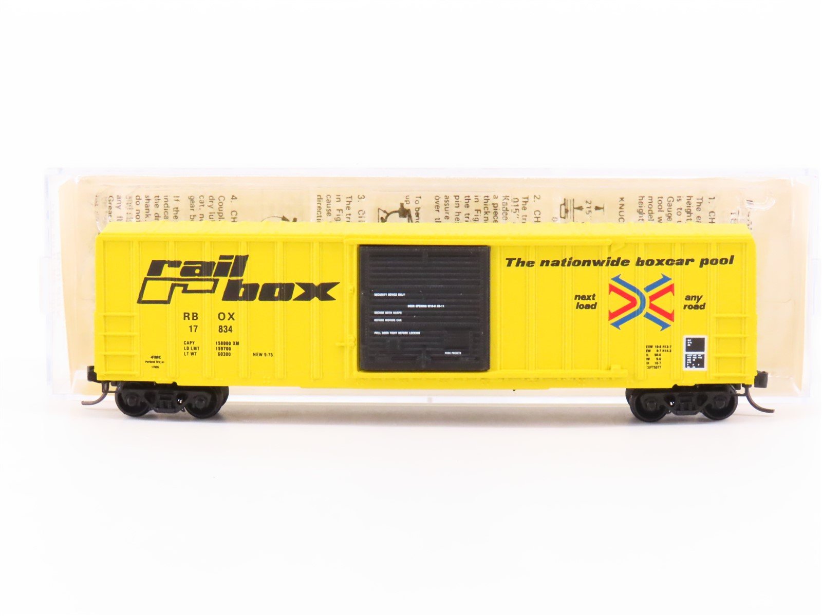 N Scale Kadee Micro-Trains MTL 25012 RBOX Railbox 50' Rib Side Box Car #17834