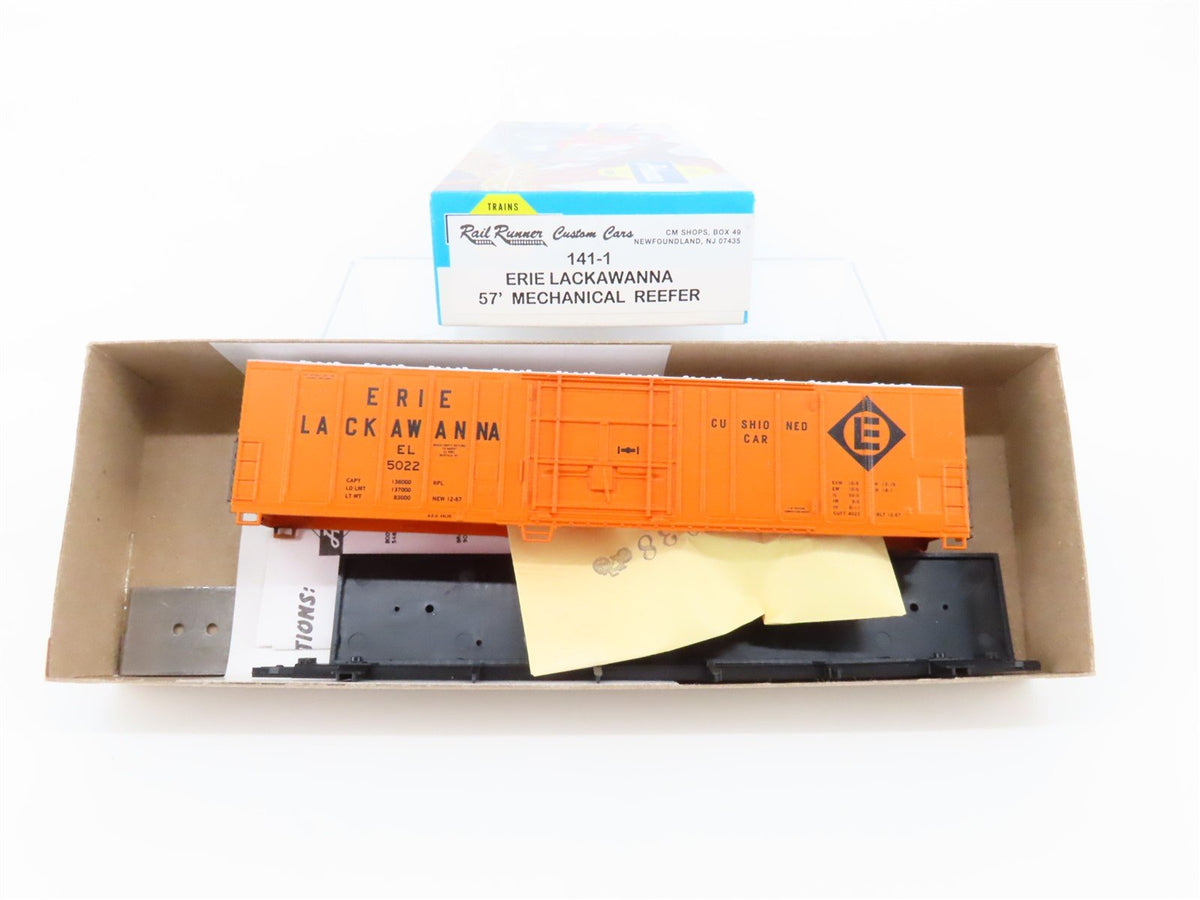 HO Athearn / Rail Runner Kit #141-1 EL Erie Lackawanna 57&#39; Mech Reefer #5022