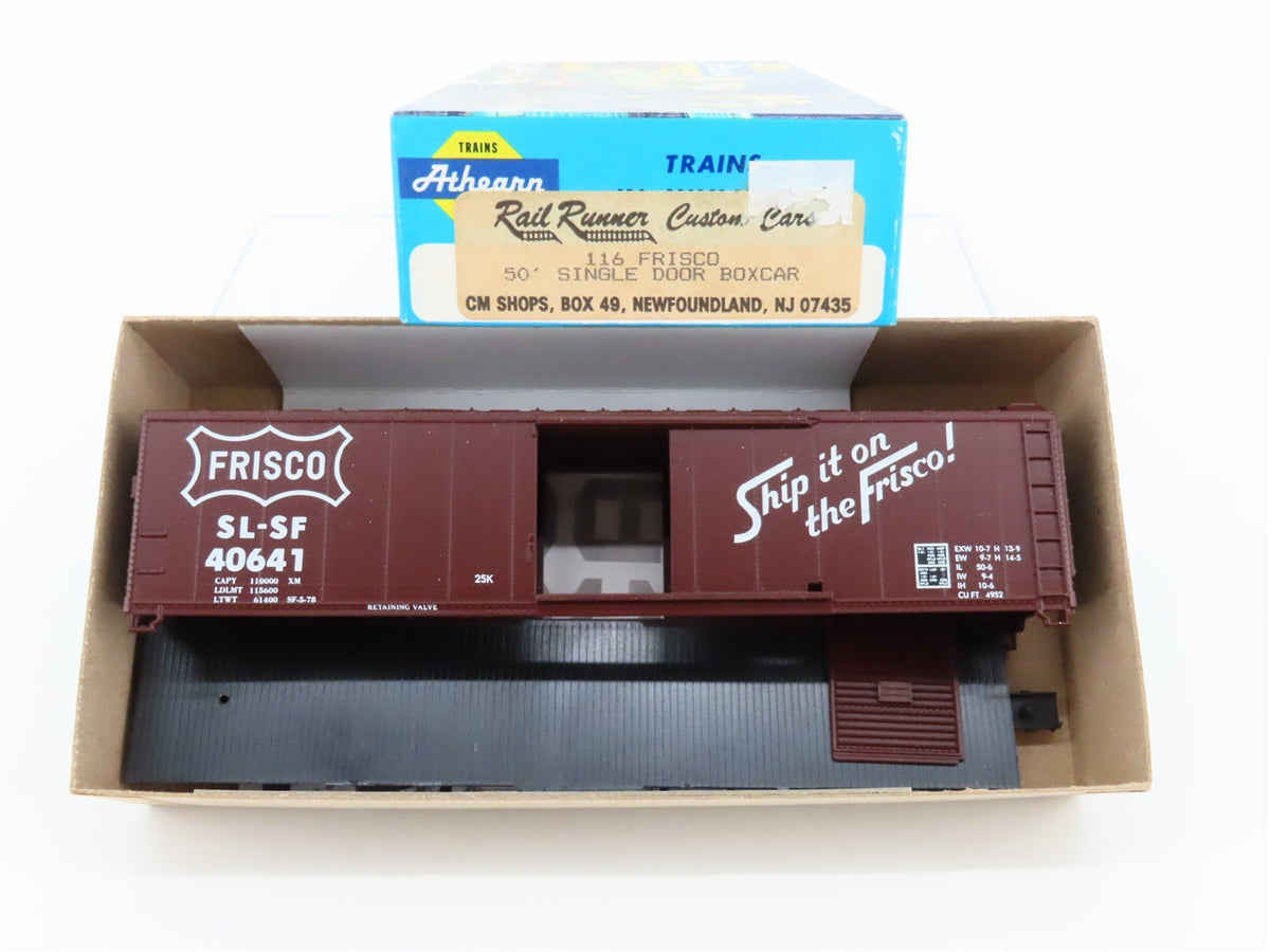 HO Athearn / Rail Runner Kit #116 SLSF Frisco 50&#39; Single-Door Box Car #40641