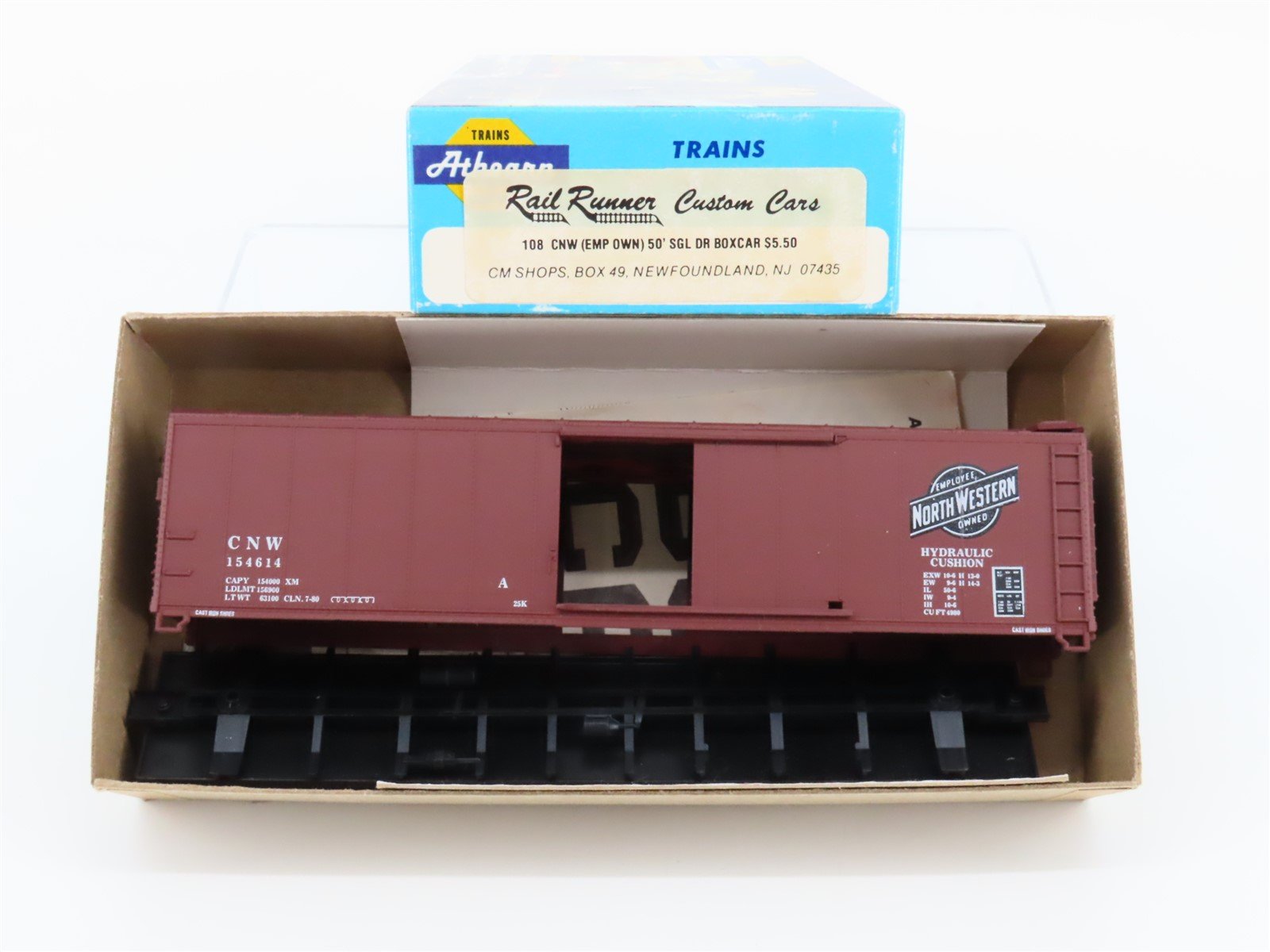 HO Athearn / Rail Runner Kit 108 CNW Chicago & North Western 50' Box Car #154614