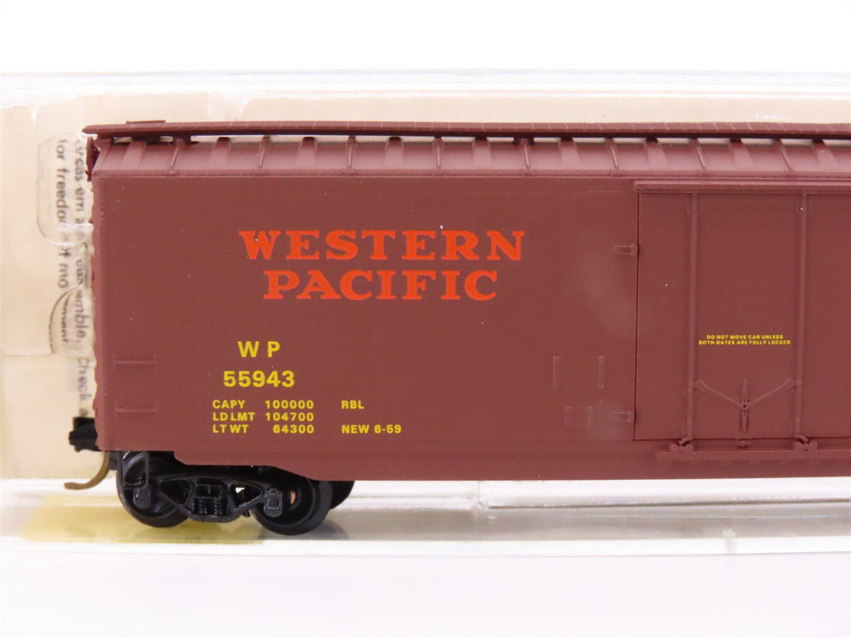 N Kadee Micro-Trains MTL 32180 WP Western Pacific Feather 50&#39; Box Car #55943