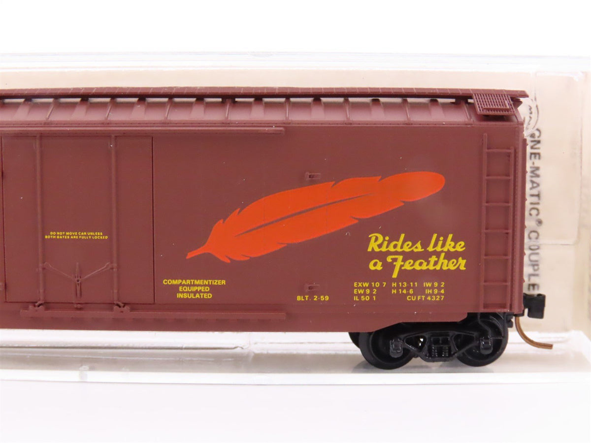 N Kadee Micro-Trains MTL 32180 WP Western Pacific Feather 50&#39; Box Car #55943