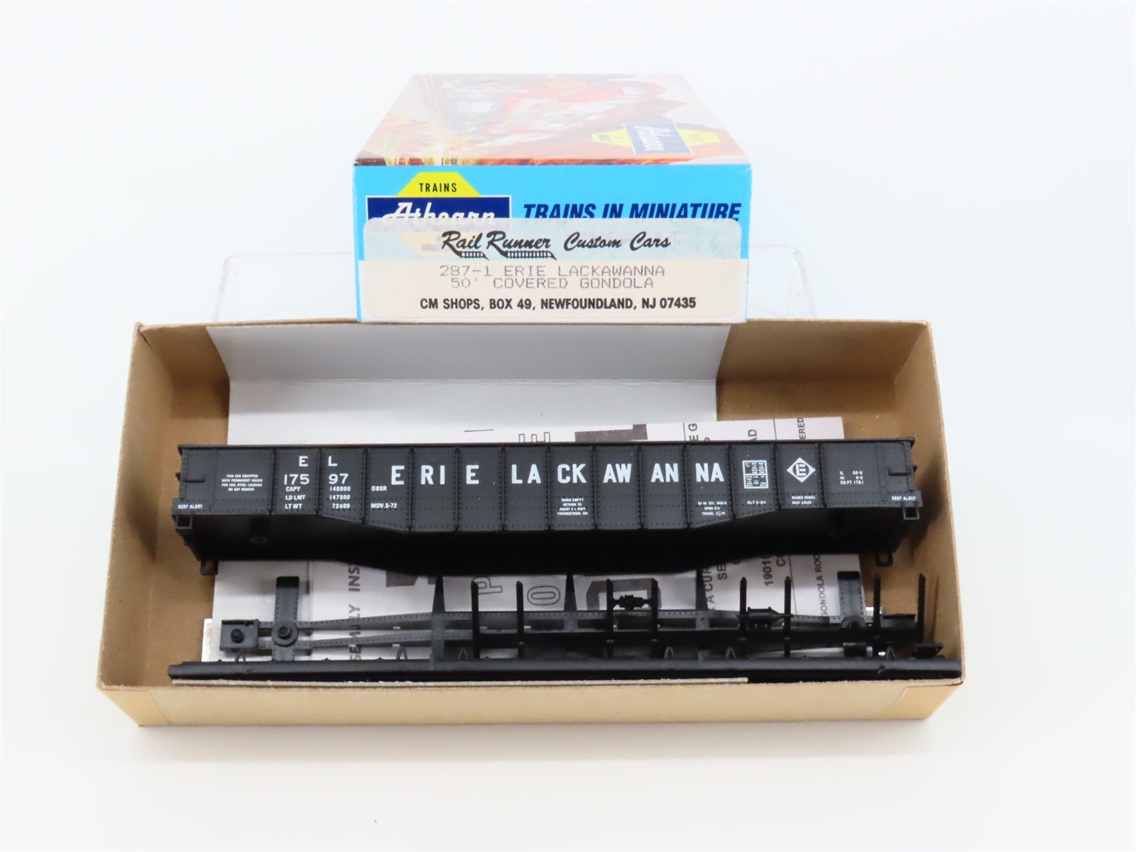 HO Athearn / Rail Runner Kit 287-1 EL Erie Lackawanna 50' Covered Gondola #17597