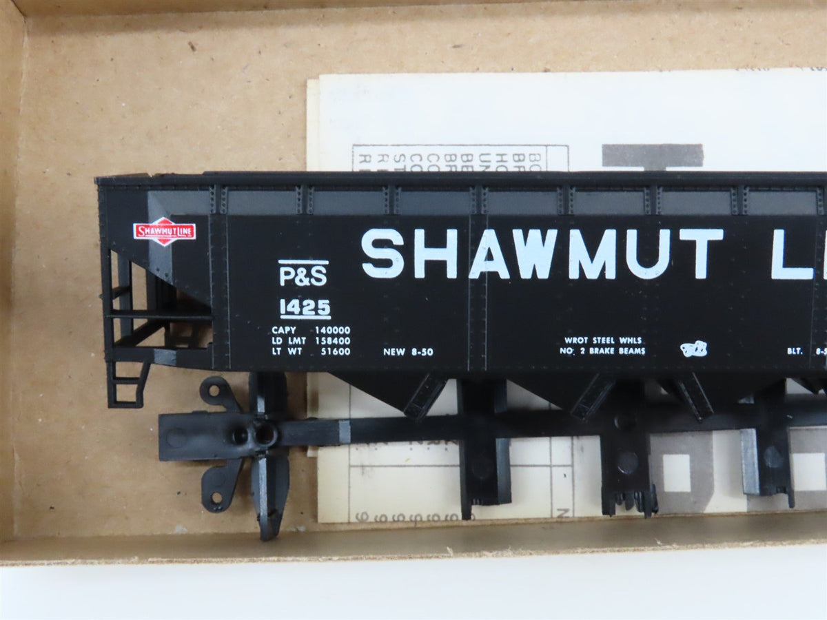 HO Scale Athearn / Bev-Bel Kit #1722 P&amp;S Shawmut Line 4-Bay Open Hopper #1425