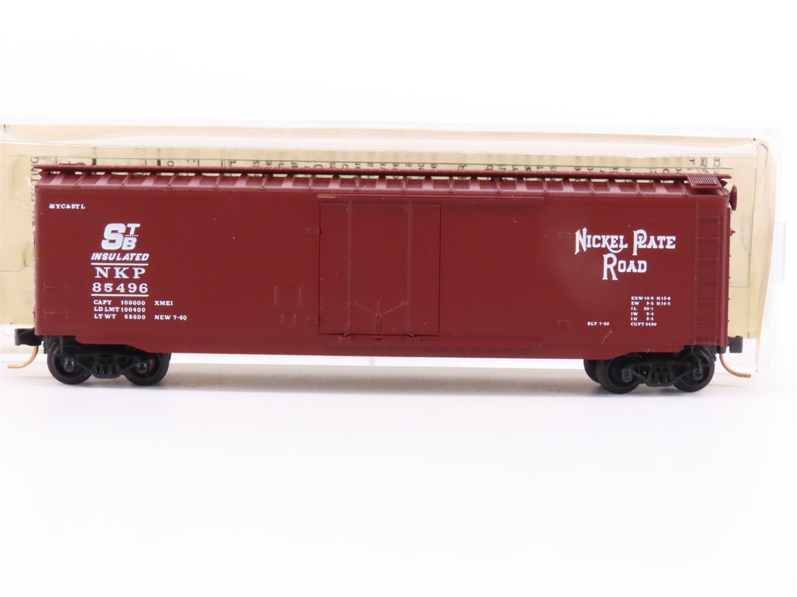 N Scale Kadee Micro-Trains MTL 32080 NKP Nickel Plate Road 50' Box Car #85496