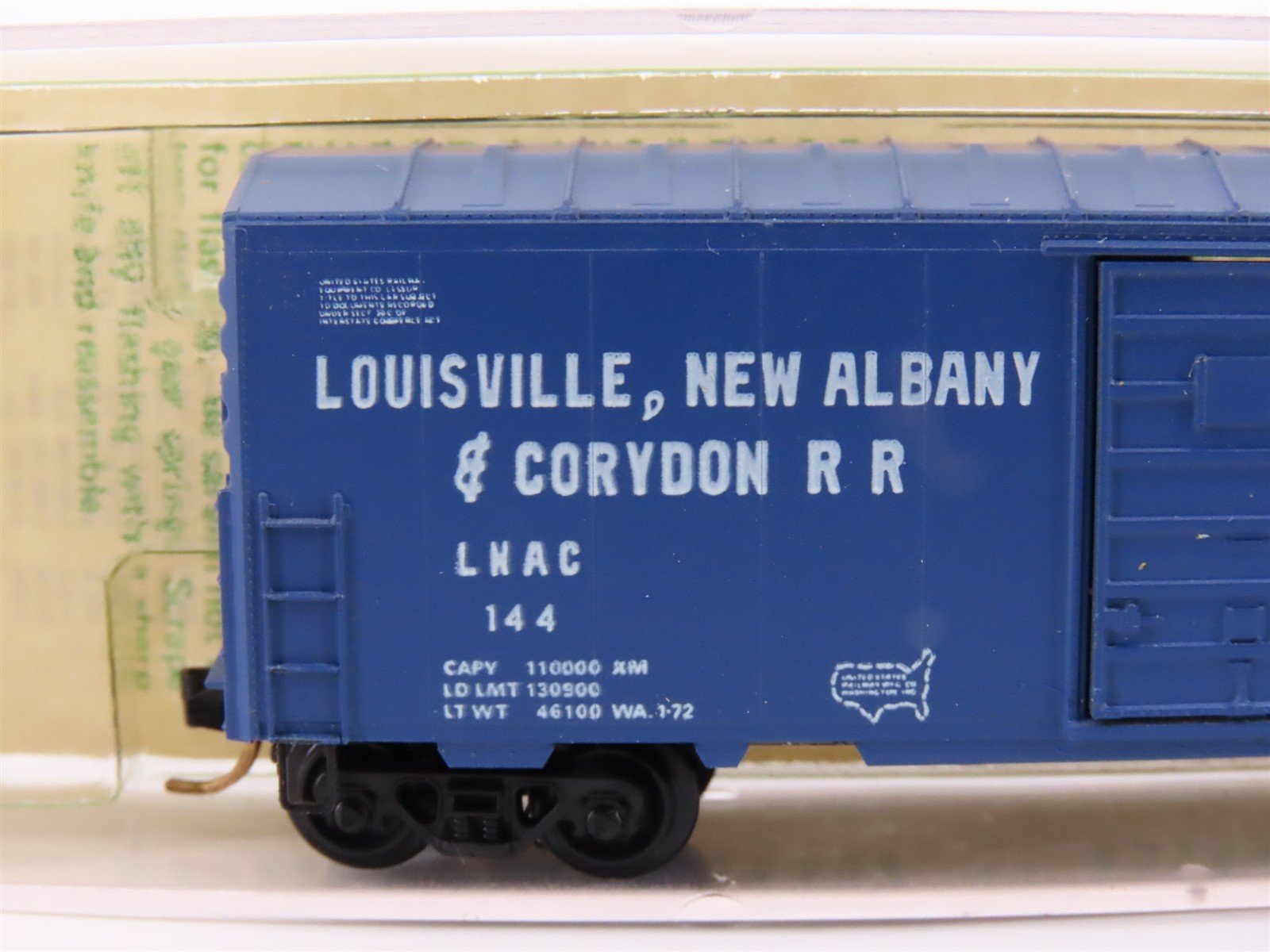 N Scale Kadee Micro-Trains MTL 24314 LNAC Railroad 40' Box Car #144 - Blue Label
