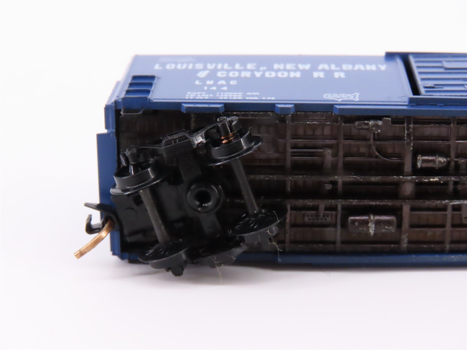 N Scale Kadee Micro-Trains MTL 24314 LNAC Railroad 40' Box Car #144 - Blue Label