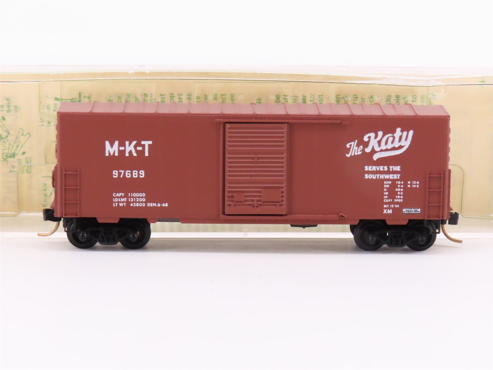 N Scale Kadee Micro-Trains MTL 24229 M-K-T Katy 40' Box Car #97689 - Blue Label