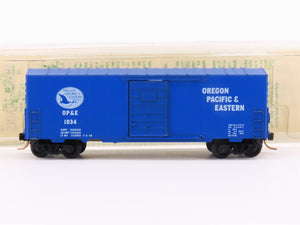 N Kadee Micro-Trains MTL 24384 OP&E Railroad 40' Box Car #1034 - Blue Label