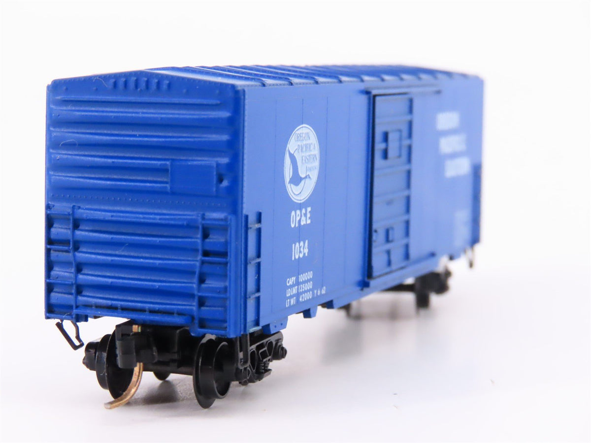 N Kadee Micro-Trains MTL 24384 OP&amp;E Railroad 40&#39; Box Car #1034 - Blue Label