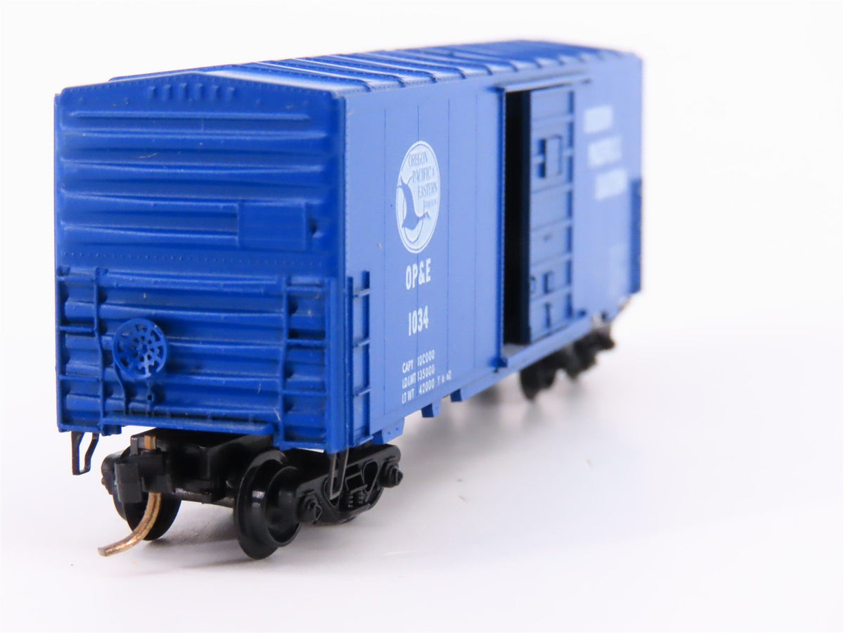 N Kadee Micro-Trains MTL 24384 OP&amp;E Railroad 40&#39; Box Car #1034 - Blue Label