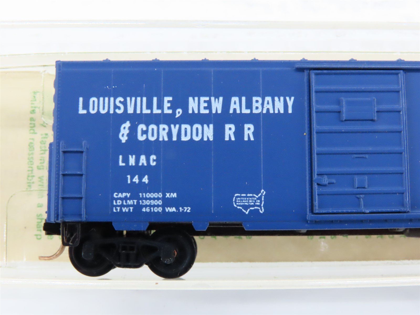 N Scale Kadee Micro-Trains MTL 24314 LNAC Railroad 40' Box Car #144 - Blue Label