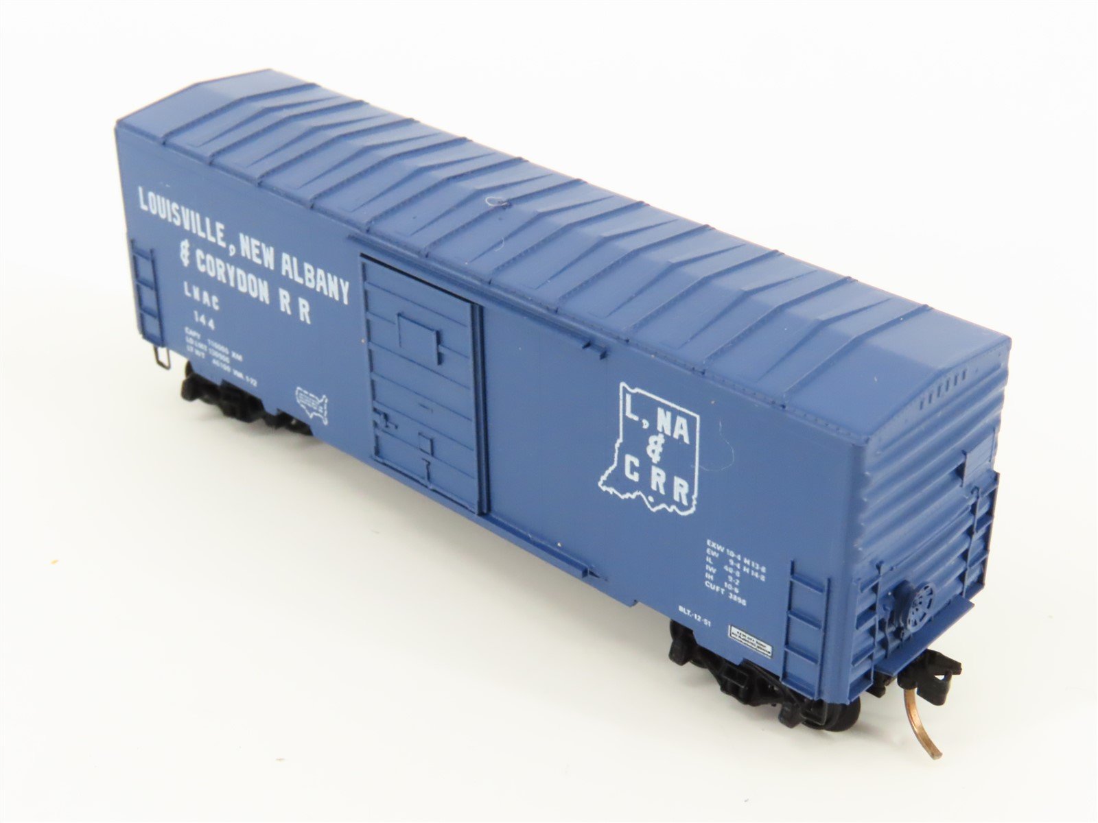 N Scale Kadee Micro-Trains MTL 24314 LNAC Railroad 40' Box Car #144 - Blue Label