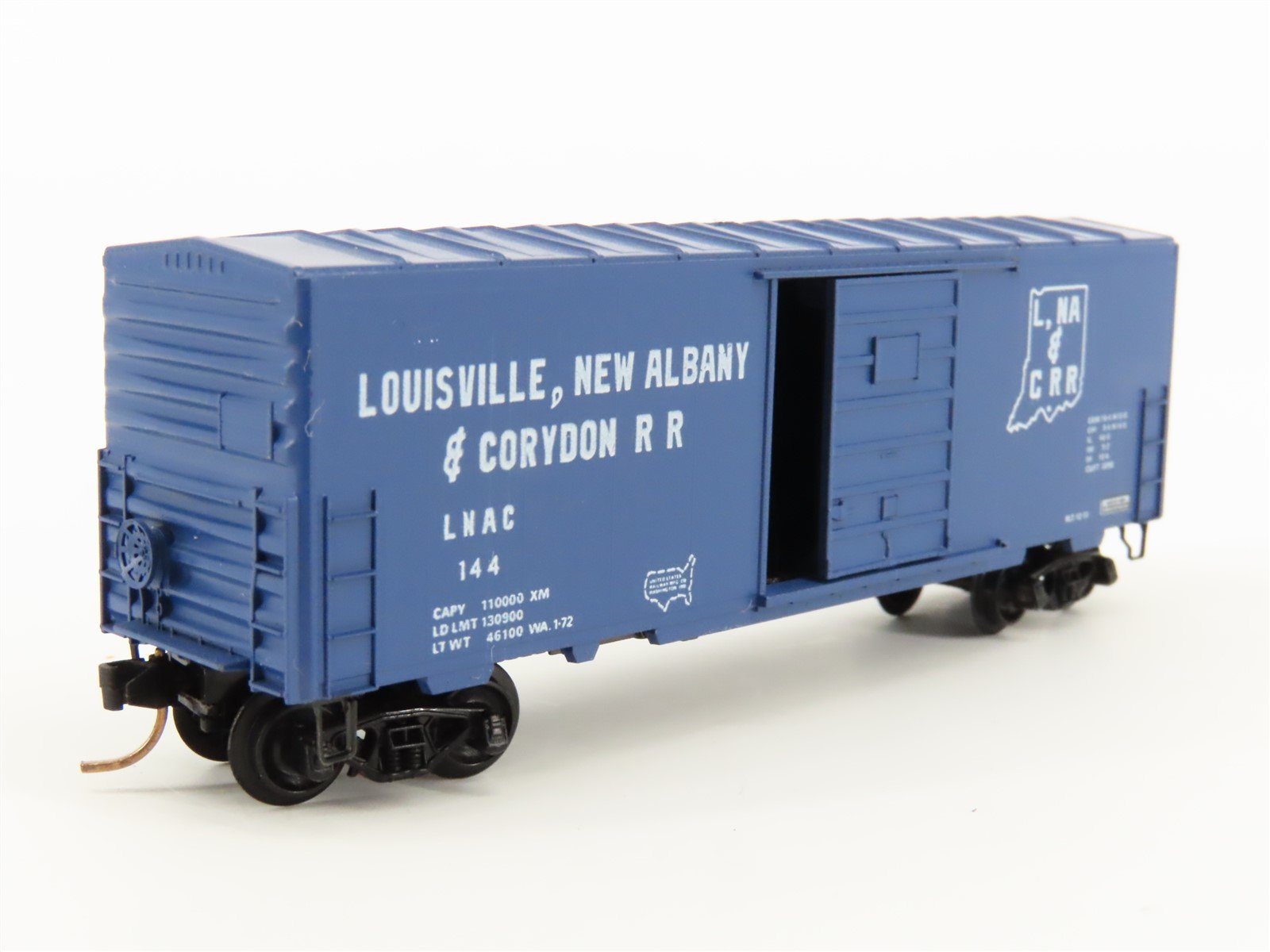 N Scale Kadee Micro-Trains MTL 24314 LNAC Railroad 40' Box Car #144 - Blue Label