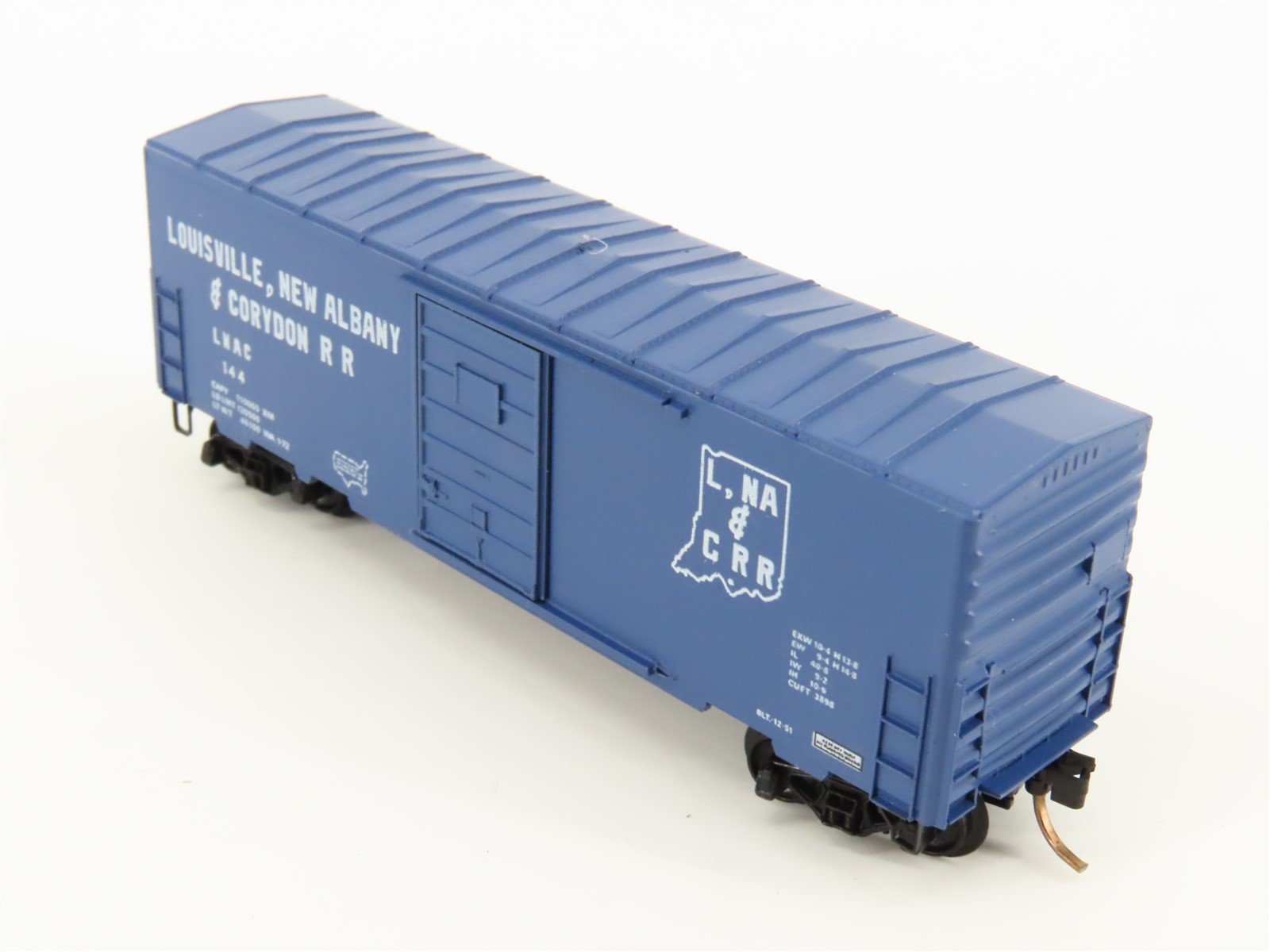 N Scale Kadee Micro-Trains MTL 24314 LNAC Railroad 40' Box Car #144 - Blue Label