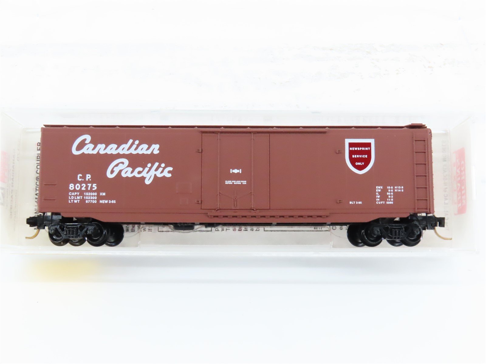 N Scale Micro-Trains MTL 32170 CP "Newsprint Service Only" 50' Box Car #80275