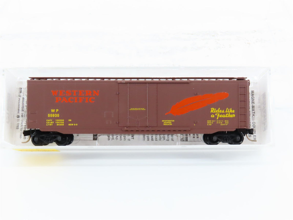 N Scale Micro-Trains MTL 32180 WP Western Pacific Feather 50&#39; Box Car #55935