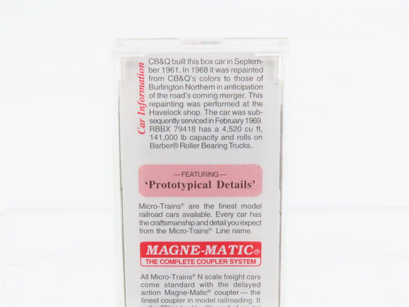 N Micro-Trains MTL 32090 RBBX Burlington Refrigerator Express 50' Box Car #79418